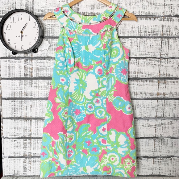 Lilly Pulitzer Dresses & Skirts - Lilly Pulitzer Lindy Beaded yoke shift dress sz 2